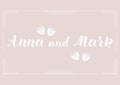 ANNA AND MARK - wedding invitation, congratulatory phrase