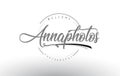 Anna Personal Photography Logo Design with Photographer Name.