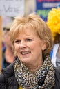 Anna Soubry MP at the `Put It To The People` protest demonstration. Royalty Free Stock Photo