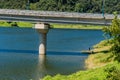 Men fishing under bridge Royalty Free Stock Photo