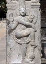 Annamalaiyar Temple in Thiruvannamalai, Dwarapalaka sculpture. Royalty Free Stock Photo