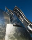 Vertical closeup view of the iconic Fisher Center at Bard at Bard College. Concert