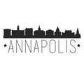 Annapolis Maryland. City Skyline. Silhouette City. Design Vector. Famous Monuments. Royalty Free Stock Photo