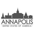 Annapolis Skyline Symbol Design City Vector Art Royalty Free Stock Photo