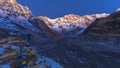 Annapurna base camp in the morning during sunrise