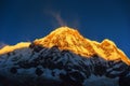 Annapurna I 8,091m at sunrise from Annapurna base camp ,Nepal. Royalty Free Stock Photo