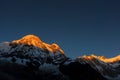 Annapurna I 8,091m at sunrise from Annapurna base camp ,Nepal. Royalty Free Stock Photo