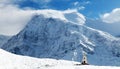 Annapurna 3 III blue colored, Annapurna range Royalty Free Stock Photo