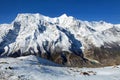 Annapurna 3 III blue colored, Annapurna range Royalty Free Stock Photo