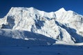 Annapurna 3 III blue colored, Annapurna range Royalty Free Stock Photo