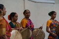 Annapurna Indian Dance Performers Playing Drums.