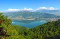 The Annapurna Range and Phewa Lake, Pokhara Royalty Free Stock Photo