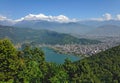 The Annapurna Range and Phewa Lake, Pokhara Royalty Free Stock Photo