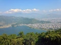 The Annapurna Range and Phewa Lake, Pokhara Royalty Free Stock Photo