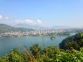 The Annapurna Range and Phewa Lake, Pokhara Royalty Free Stock Photo