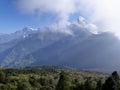 Annapurna range from Poon Hill, Nepal Royalty Free Stock Photo