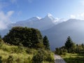 Annapurna range from Poon Hill, Nepal Royalty Free Stock Photo