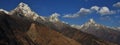 Annapurna range, view from Muldhai hill Royalty Free Stock Photo