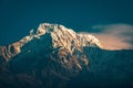 Annapurna snowcapped peak in the Himalaya mountains, Nepal