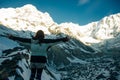 Annapurna South Face at sunrise. Annapurna South Face at sunrise from Annapurna base camp