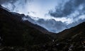 Annapurna south peak with selective focus