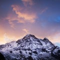 Annapurna South peak sunset