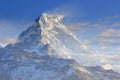 Annapurna South view from Poon Hill, Ghorepani, Dhaulagiri massif, Himalaya, Nepal