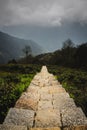 Annapurna trekking stairs Royalty Free Stock Photo