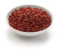 Annatto seeds, achiote seeds, bixa orellana seeds Royalty Free Stock Photo