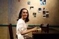 Anne Frank Wax Sculpture in Museum Royalty Free Stock Photo