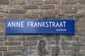 Anne Frankstraat Sign At Amsterdam The Netherlands 2018 Royalty Free Stock Photo