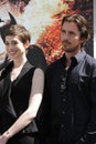 Anne Hathaway,Christian Bale Royalty Free Stock Photo