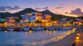 Anne at sunset in West Indies