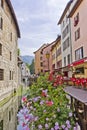 Annecy in Alps, Old city canal view, France Royalty Free Stock Photo