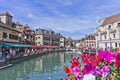 Annecy in Alps, Old city canal view, France Royalty Free Stock Photo