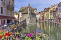 Annecy in Alps, Old city canal view, France Royalty Free Stock Photo