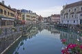 Annecy in Alps, Old city canal view, France, Europe Royalty Free Stock Photo