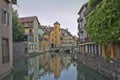 Annecy in Alps, Old city canal view, France, Europe Royalty Free Stock Photo