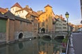 Annecy in Alps, Old city canal view, France, Europe Royalty Free Stock Photo