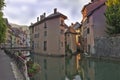 Annecy in Alps, Old city canal view, France, Europe Royalty Free Stock Photo