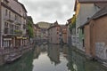 Annecy in Alps, Old city canal view, France, Europe Royalty Free Stock Photo