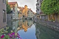 Annecy in Alps, Old city canal view, France, Europe Royalty Free Stock Photo