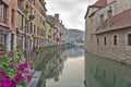 Annecy in Alps, Old city canal view, France, Europe Royalty Free Stock Photo