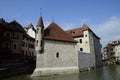 Annecy city, Thiou canal and old prison, Savoy, France Royalty Free Stock Photo