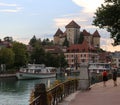 Annecy, France - August 22, 18: Ancient Castle in downtown