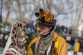 Disguised Couple - Annecy Venetian Carnival 2013 Royalty Free Stock Photo
