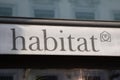 Habitat brand text and logo sign french shop home furniture house store