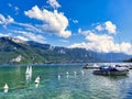Annecy, France. The lake surrounded by mountains