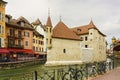 Palais de l`Isle castle on Thiou river in Annecy, Savoy, France