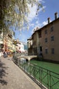 Annecy, France. Views of the crowded town and bridges.